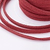 3x1.5mm Red Flat Faux Suede Cord X-LW-R003-22-4