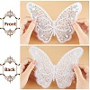 Butterfly Polyester Embroidery Ornament Accessories PATC-WH0008-23-7