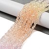 Transparent Glass Bead Strands GLAA-H023-03H-2