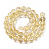 Transparent Spray Painted Glass Bead Strands GLAA-N035-03D-B08-2