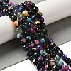 Dyed & Heated Natural Fire Crackle Agate Beads Strands G-P539-B01-05-2