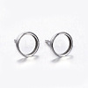 Tarnish Resistant 304 Stainless Steel Stud Earring Settings STAS-K131-A-01P-1