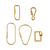  Unisex Pure Handmade Brass Key Rings & Screw Carabiner Lock Charms KEYC-TA0003-06-12