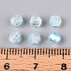 Transparent Spray Painted Glass Beads LS-EGLA-N018-4mm-06-4