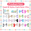 54Pcs 18 Colors Transparent Acrylic Beads OACR-PA0001-81-2