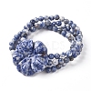 Natural Sodalite Multi-strand Stretch Bracelets BJEW-L672-A03-2