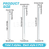 6Pcs 3 Styles Nickel Galvanizing Quick & Easy Drawstring Threader Tool TOOL-DC0001-09-2