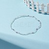 Natural Fluorite Beaded Stretch Bracelet BJEW-JB08484-04-2