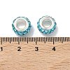 Polymer Clay Rhinestone European Large Hole Beads with Silver Color Plated Brass Cores FPDL-R002-12-4