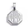 201 Stainless Steel Pendants STAS-O113-04A-1