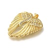 Rack Plating Brass with Cubic Zirconia Pendants KK-Z086-14G-01-2