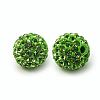 Polymer Clay Rhinestone Beads X-RB-C1438-12mm-A-2