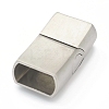 Tarnish Resistant 304 Stainless Steel Magnetic Clasps with Glue-in Ends STAS-B017-09P-2