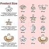 12 Styles ABS Plastic & CCB Plastic Pendants KY-YW0001-67-3