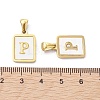 Ion Plating(IP) 304 Stainless Steel Pave Shell Pendants X-STAS-G327-01G-P-3