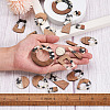 Kissitty 20Pcs 10 Style Transparent Resin & Walnut Wood Pendants RESI-KS0001-09-11