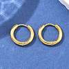 Ion Plating(IP) 304 Stainless Steel Huggie Hoop Earrings EJEW-F111B-16mm-G-5