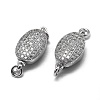 Anti-Tarnish Rhodium Plated 925 Sterling Silver Box Clasps STER-L057-011P-4