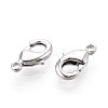 Brass Lobster Claw Clasps KK-YW0004-01A-P-2