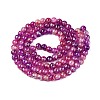 Drawbench Crackle Glass Beads Strands GLAA-N006-8mm-06-2