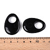 Natural Obsidian Large Hole Pendants G-N348-06B-12-3