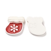 Christmas Theme Opaque Resin Cabochons RESI-G029-A08-3