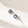 925 Sterling Silver Moissanite Rhinestone Stud Earrings EJEW-U042-05P-04-4