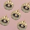 5Pcs Brass Micro Pave Clear Cubic Zirconia Pendants ZIRC-SZ0002-22-3