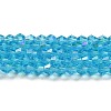 Transparent Electroplate Glass Beads Strands GLAA-F029-4mm-D19-1