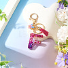 Alloy Resin Butterfly Keychains KEYC-TADJ0002-02G-F-4