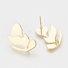Brass Stud Earring Findings KK-T027-64G-2