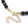 Brass with Glass Beaded Necklaces NJEW-JN04703-5