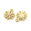 Brass Micro Pave Clear Cubic Zirconia Charms KK-Z044-16G-2