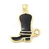 Brass with Cubic Zirconia with Enamel Pendant KK-Q814-22G-02-1