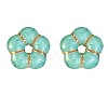 304 Stainless Steel Enamel Flower Stud Earrings EJEW-Z147-03G-3
