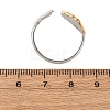 304 Stainless Steel Double Color Cuff Rings RJEW-S635-01GP-O-3