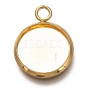 304 Stainless Steel Pendant Cabochon Settings STAS-Z030-01H-G-1