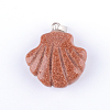 Shell Shape Natural & Synthetic Mixed Stone Pendants G-Q449-25-2