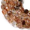 Natural Black Gold Rutilated Quartz Beads Strands GG-CBABD99-03A-4