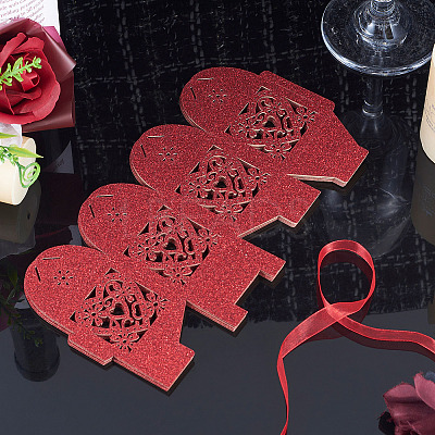 10Pcs Laser Cut Paper Hollow Out Heart & Flowers Candy Boxes CON-TA0001-10D-1