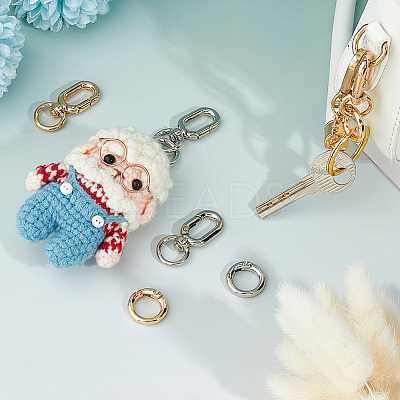 4Pcs 2 Colors Iron Swivel Clasps HJEW-FH00179-1