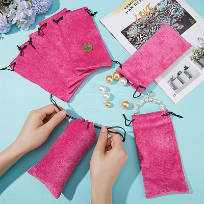 12Pcs Velvet Glasses Storage Drawstring Bag ABAG-BBC0001-16B-1