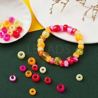 8 Style Acrylic European Beads MACR-YW0001-59B-1