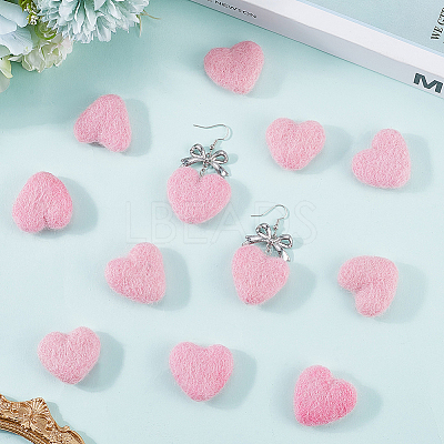12Pcs Heart Wool Needle Felting Decoration DIY-SC0030-14A-1