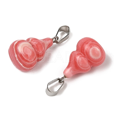 Dyed Synthetic Rhodochrosite Pendants G-B127-03P-05-1