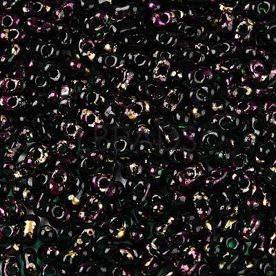 Picasso Spray Painted Glass Seed Beads SEED-T006-04-14-1