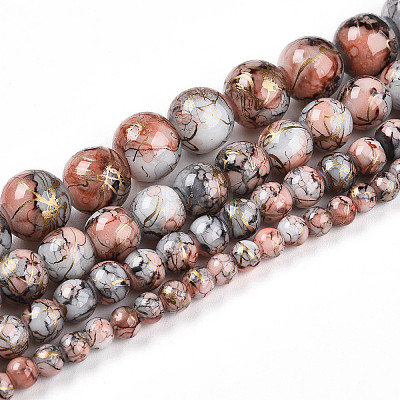 Baking Paint Glass Beads X1-DGLA-N003-8mm-B05-1