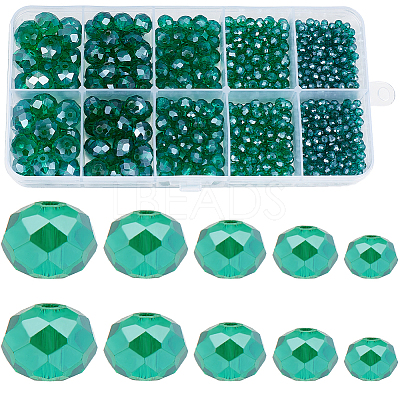 Electroplate Glass Beads Strands EGLA-SC0001-25F-1