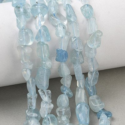 Natural Aquamarine Beads Strands G-K203-46-1