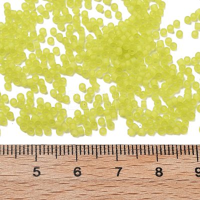 Frosted Colours Glass Seed Beads SEED-H003-06E-1